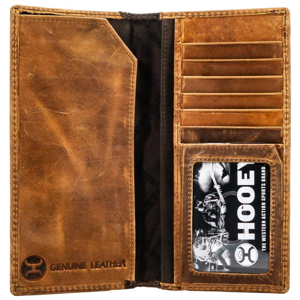 "HOG " Tan & Brown Leather Rodeo Wallet - Image 3
