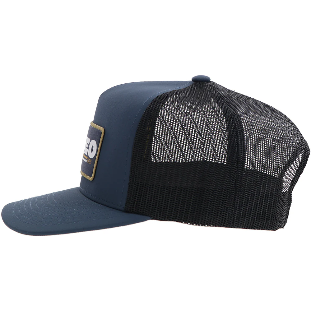 "Rodeo" Hooey Hat Navy/Black w/Navy/White/Yellow Patch - Image 3