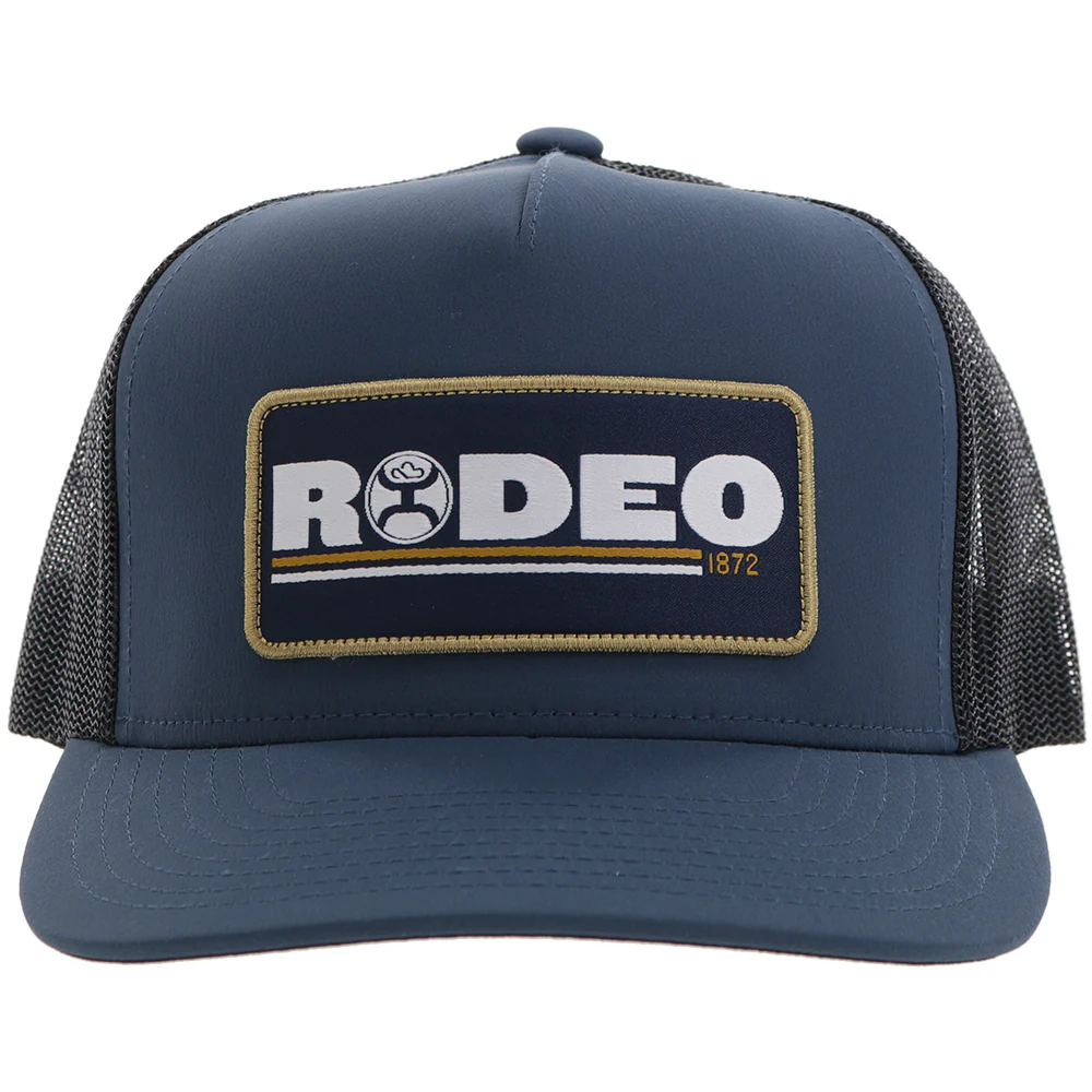 "Rodeo" Hooey Hat Navy/Black w/Navy/White/Yellow Patch - Image 4