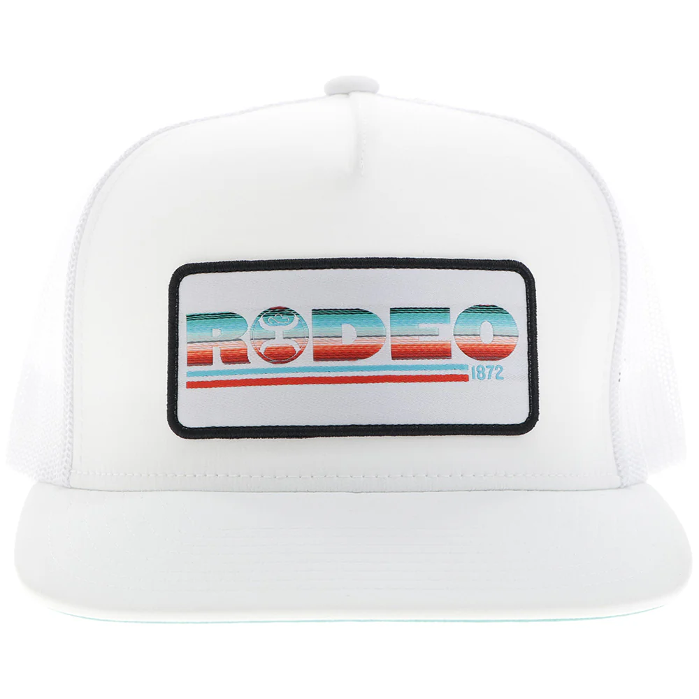 "Rodeo" Hooey Hat White w/Serape Patch - Image 4