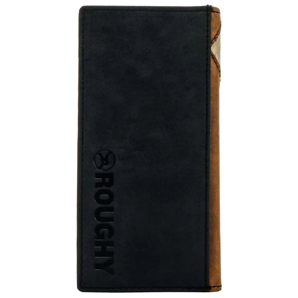 Roughy Crazy Horse Rodeo Roughy Wallet Tan/Black w/Patchwork - Image 2