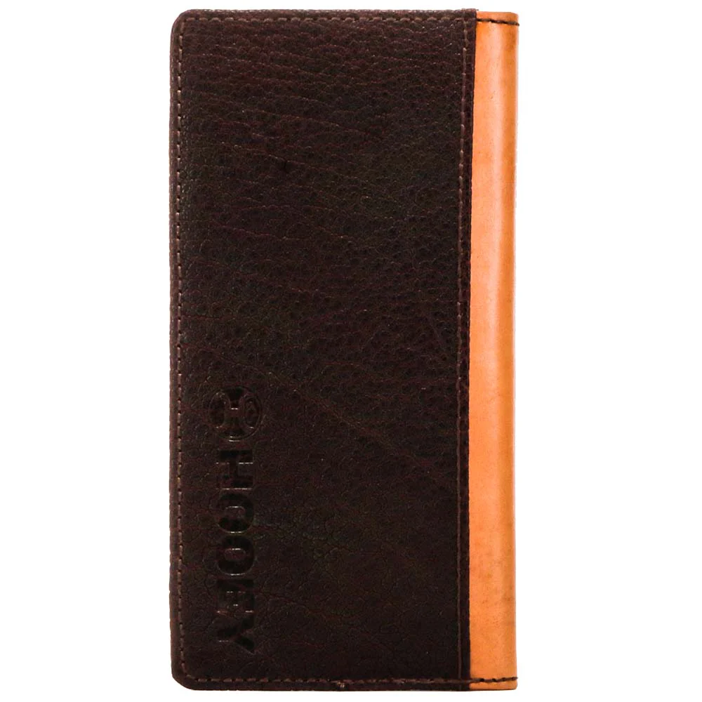 "Top Notch" Rodeo Hooey Wallet Tan/Brown w/ Ivory Leather - Image 2