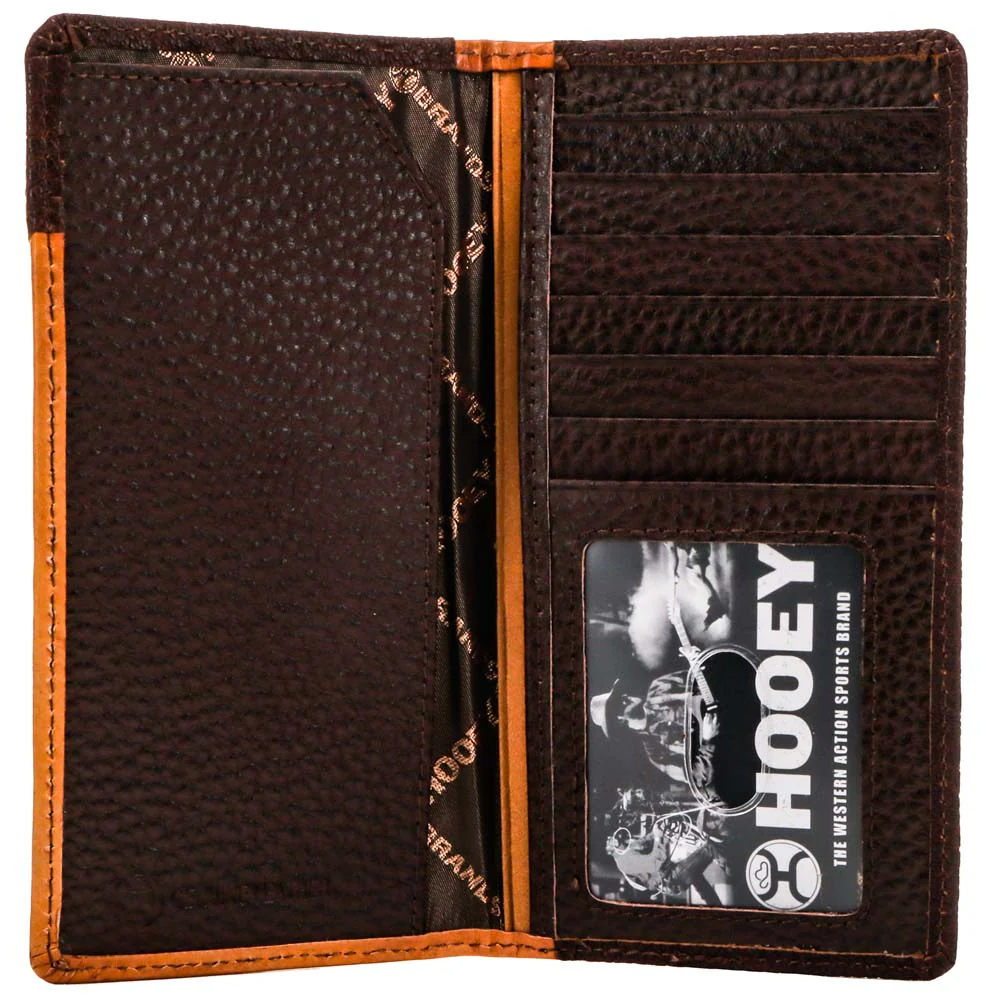 "Top Notch" Rodeo Hooey Wallet Tan/Brown w/ Ivory Leather - Image 3
