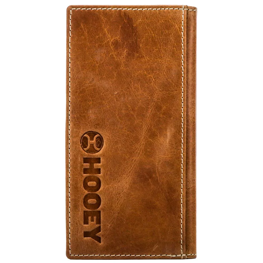 "Tonkawa" Rodeo Hooey Wallet Tan w/Turquoise Aztec - Image 2