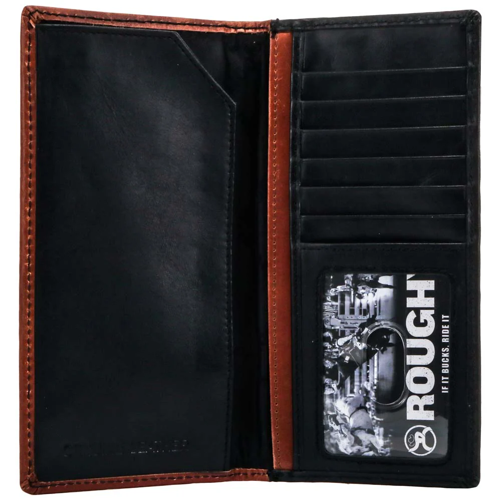 "Neon Moon" Rodeo Roughy Wallet Black/ Brown w/ Turquoise Aztec - Image 3