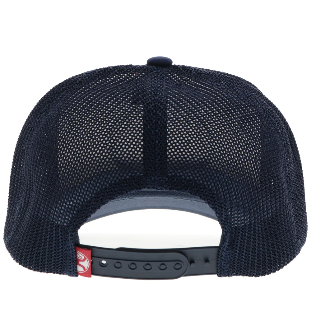 "Rope Like A Girl" Hat Grey/Navy w/Red/White & Blue Patch - Image 2