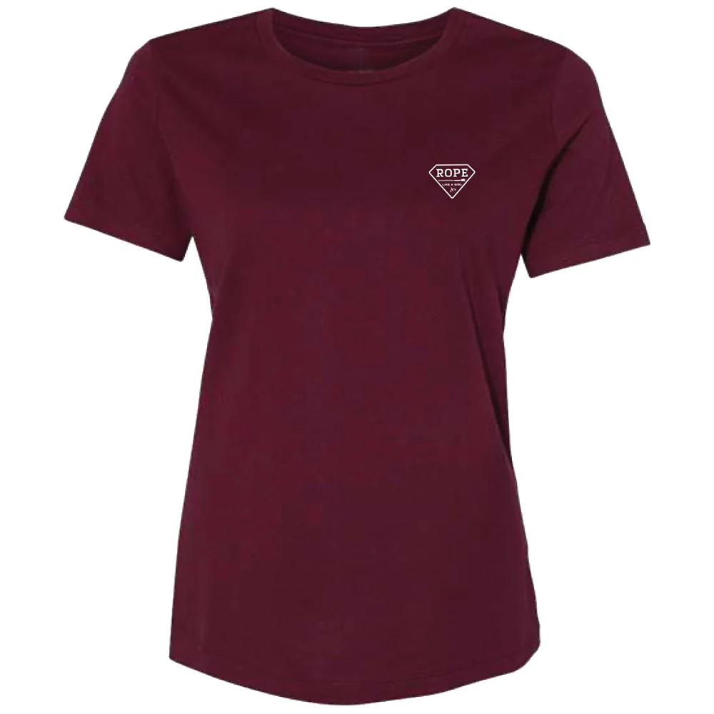 "Rope Rope Rope" Cranberry w/White /Blue Logo T-shirt - Image 2