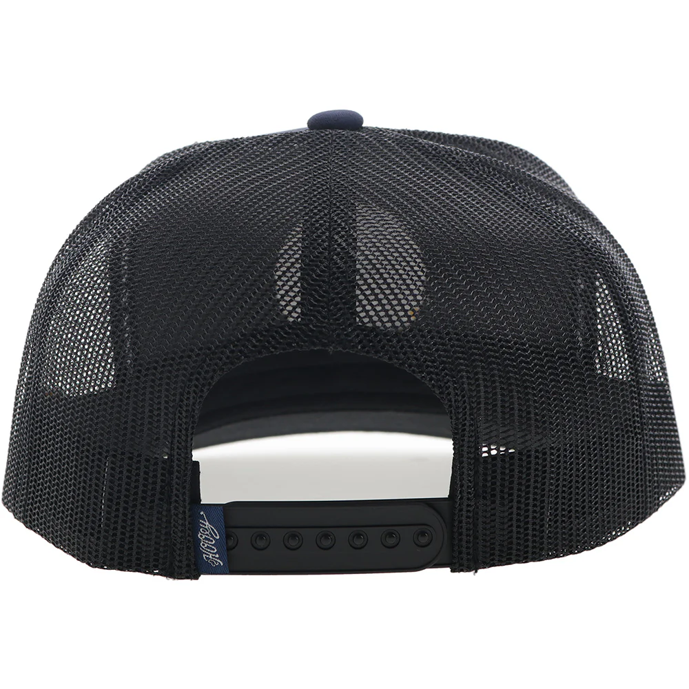 "Rose" HOG Hat Navy w/White & Yellow Circle Patch - Image 2