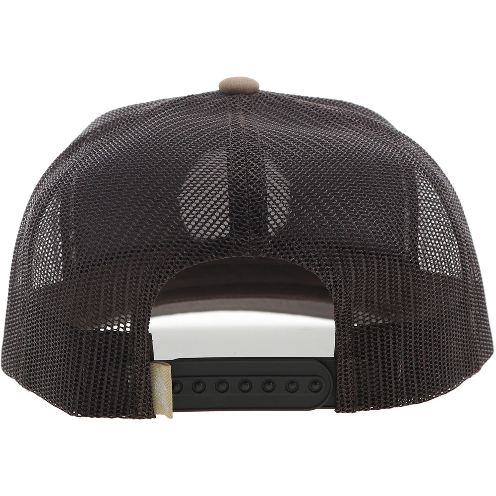 "Rose" HOG Hat Tan/Brown w/Black & White Patch - Image 2