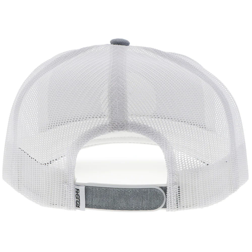 "Roughy 2.0" Hat Grey/White w/Circle Patch - Image 2