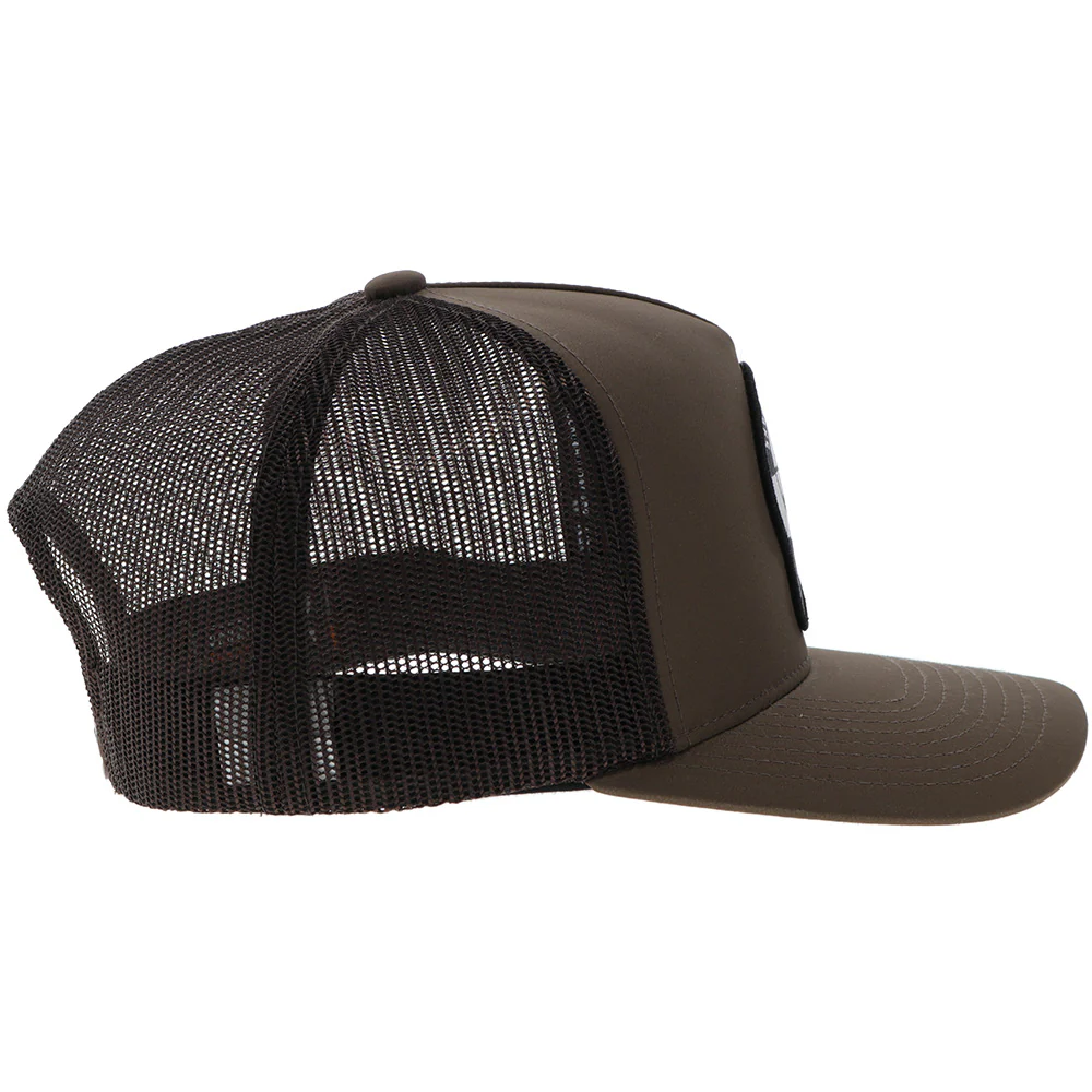 "Sage to Saddle" Hat Brown w/Black/Yellow/Red Circle Patch - Image 3