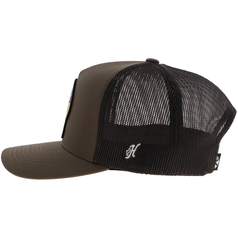 "Sage to Saddle" Hat Brown w/Black/Yellow/Red Circle Patch - Image 5