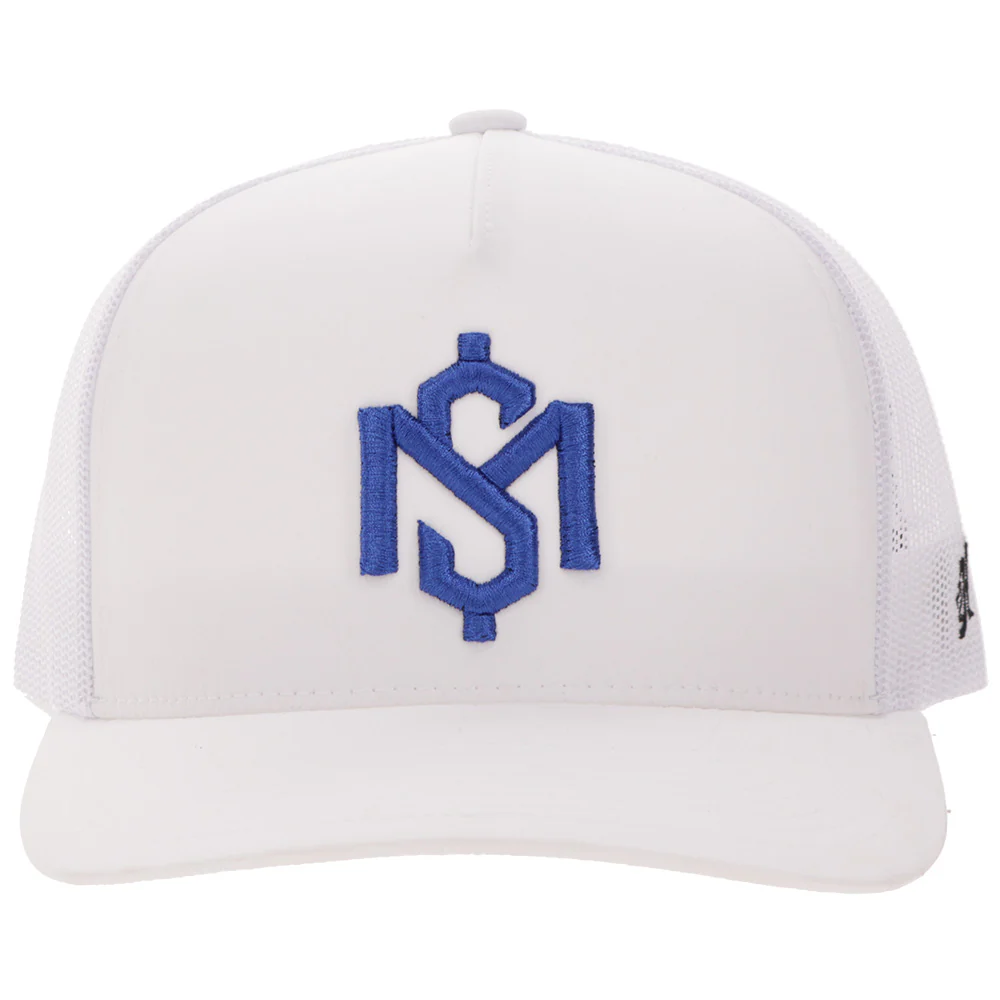 "Shad Money Mayfield " Hat White w/Royal Blue Logo - Image 4