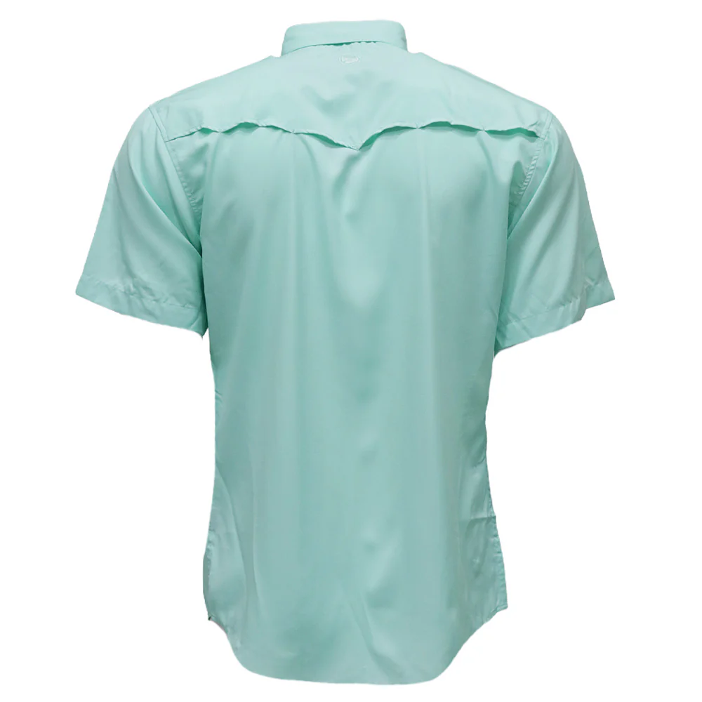 "Sol" Sea Foam Short Sleeve Pearl Snap Shirt - Image 2