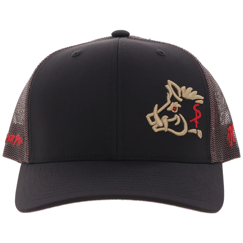 "Sniper Pig" Hat Black/Brown - Image 4