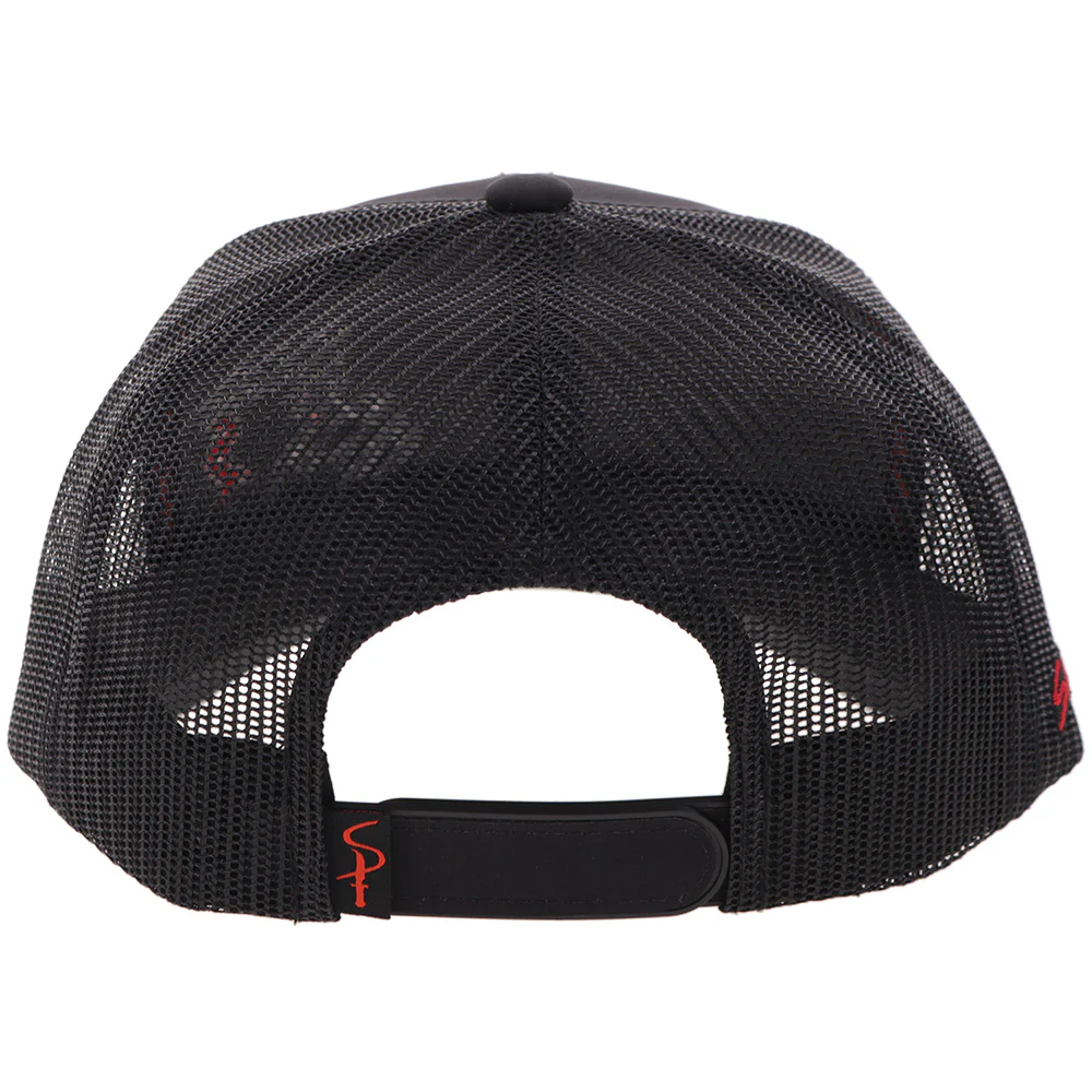 "Sniper Pig" Hat Black w/Grey/Red Logo - Image 2