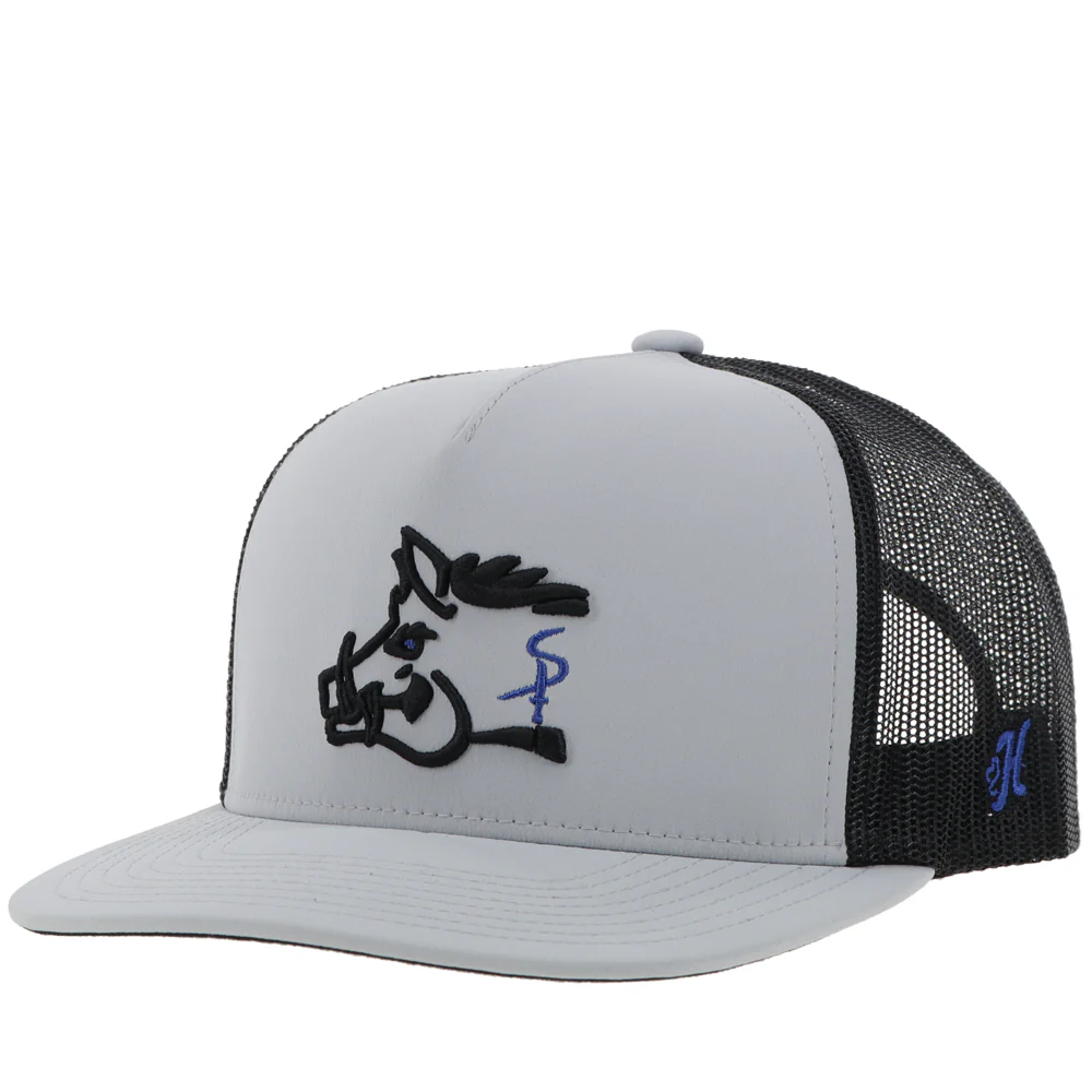 "Sniper Pig" Hat Grey/Black w/Blue Logo