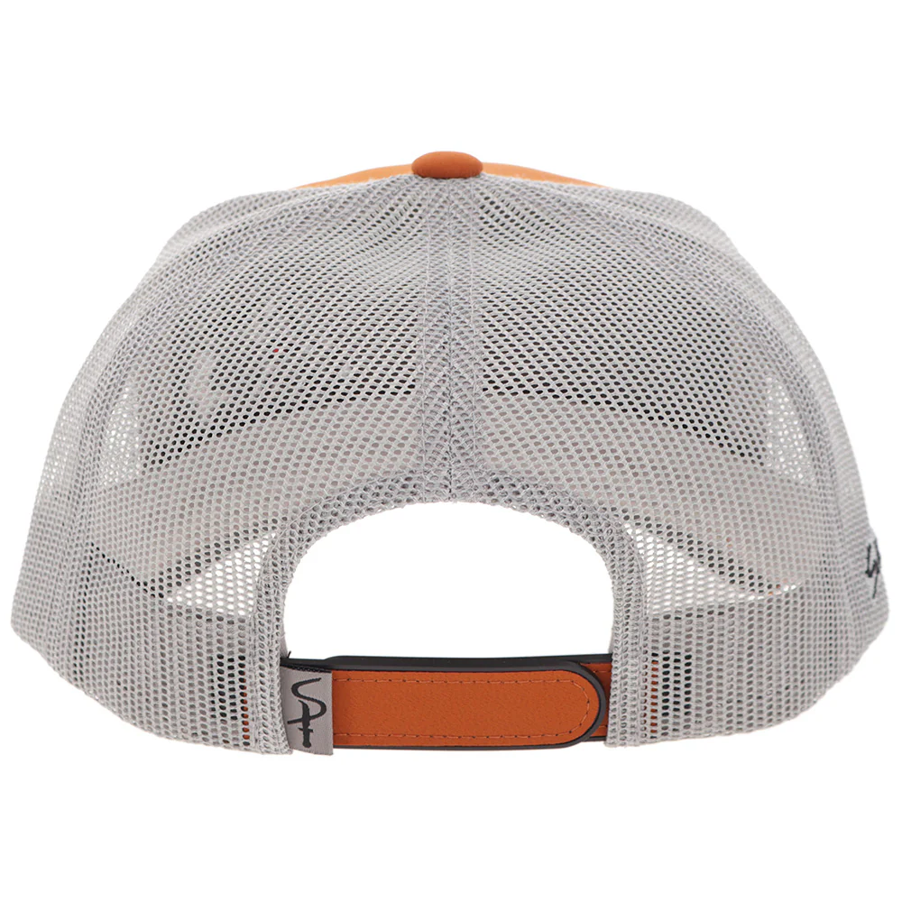 "Sniper Pig" Hat Orange/Grey w/Black/ Red Logo - Image 2