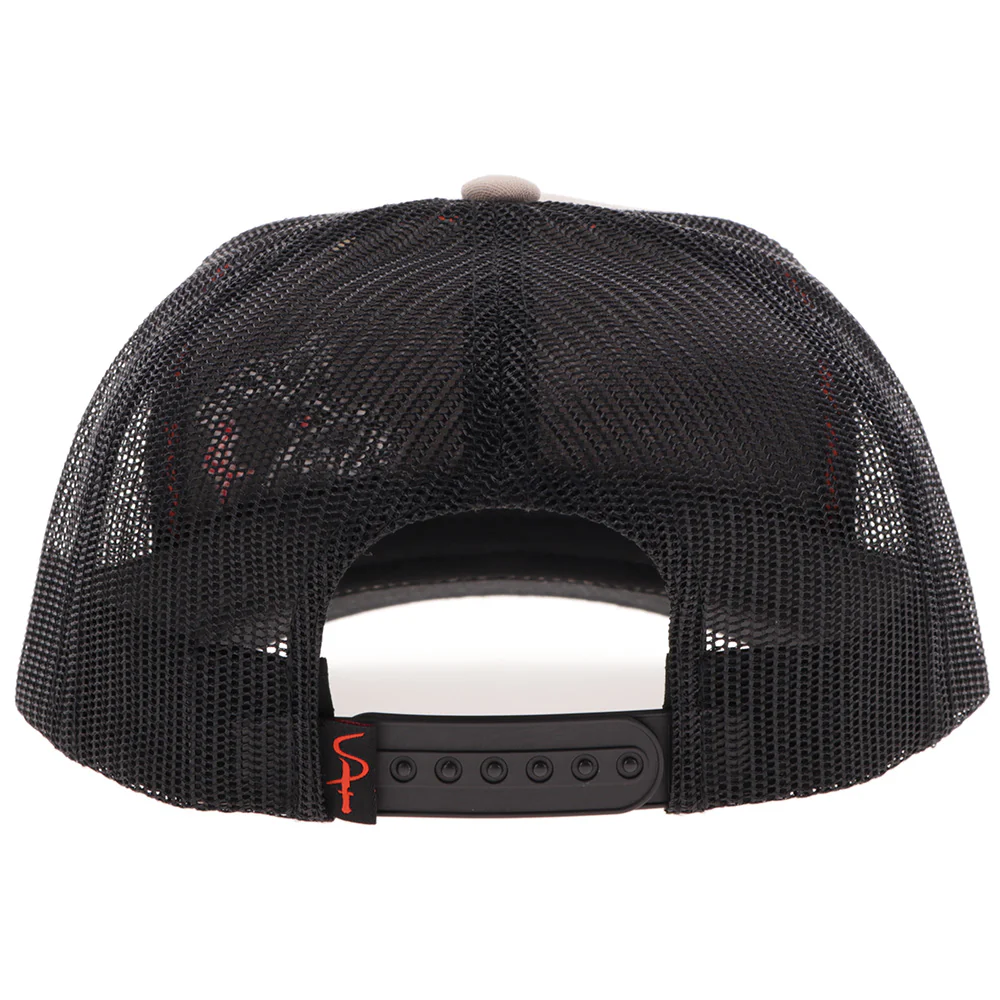 "Sniper Pig" Hat Tan & Brown w/Black & Red Stitching - Image 2