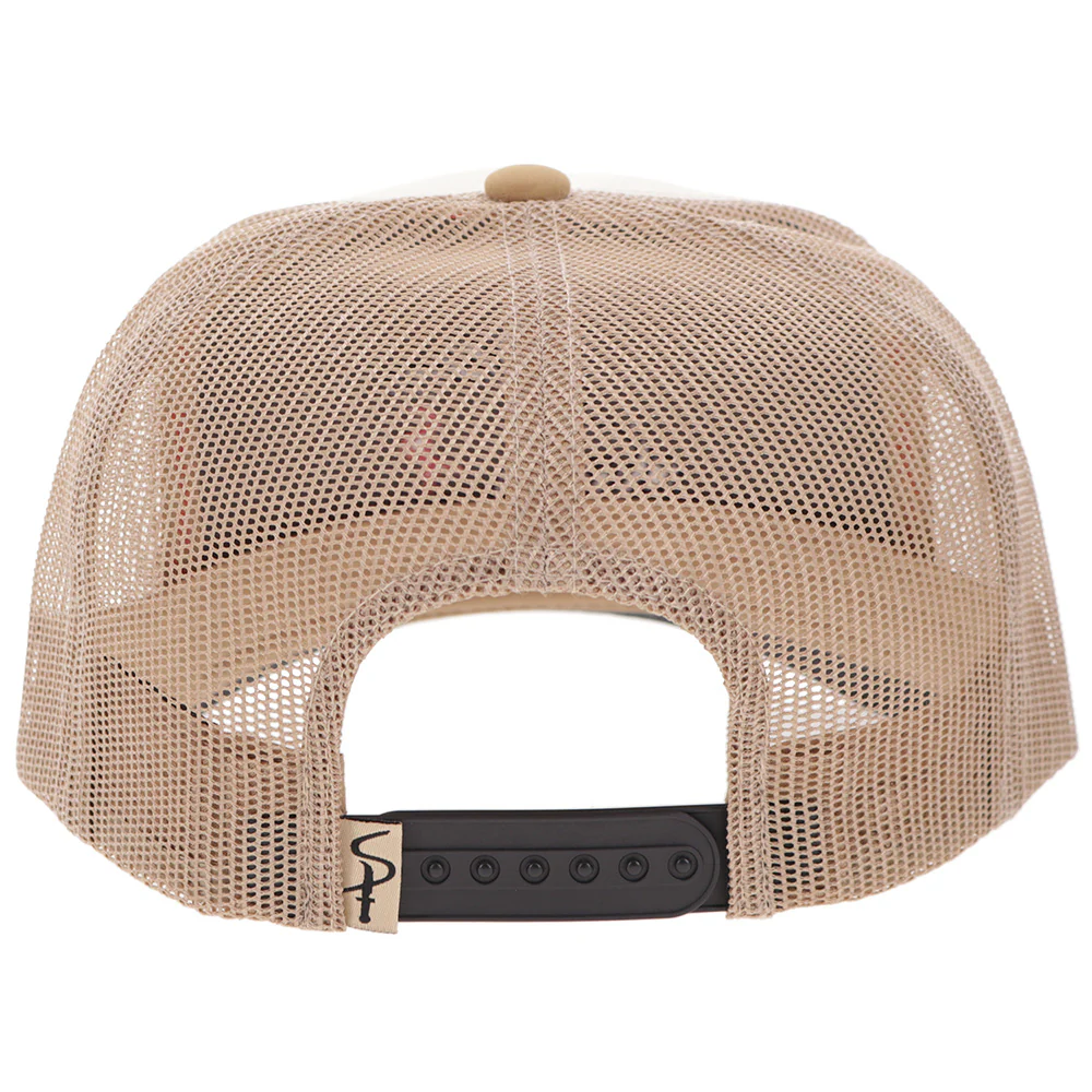 "Sniper Pig" Hat Tan w/Black & Red Logo - Image 2