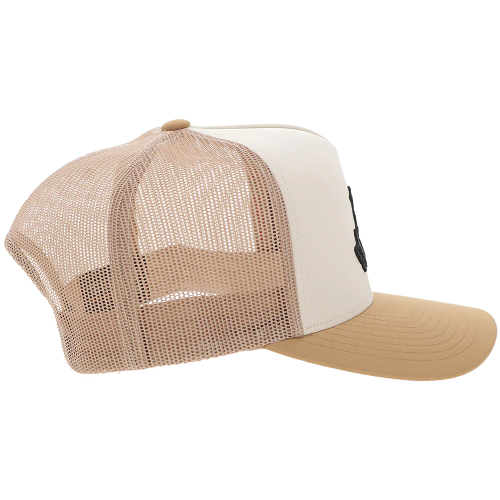"Sniper Pig" Hat Tan w/Black & Red Logo - Image 3