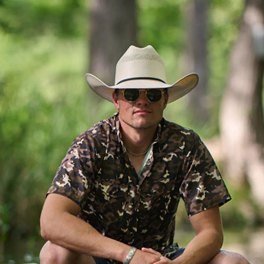 "Sol" Camo Short Sleeve Pearl Snap Shirt - Image 4