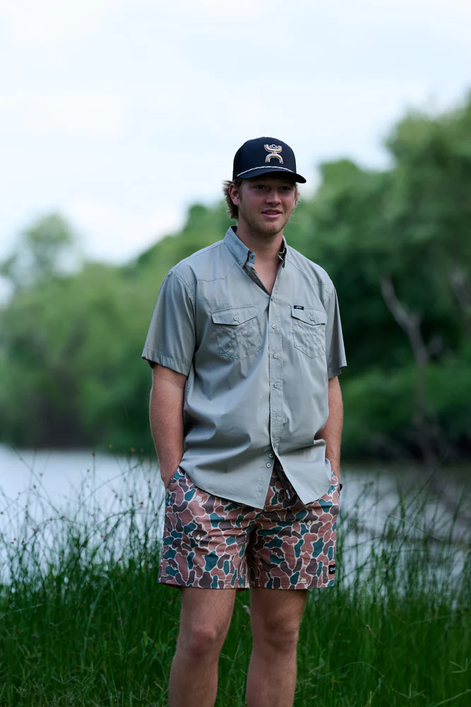 "Sol" Olive Green Short Sleeve Pearl Snap Shirt - Image 4
