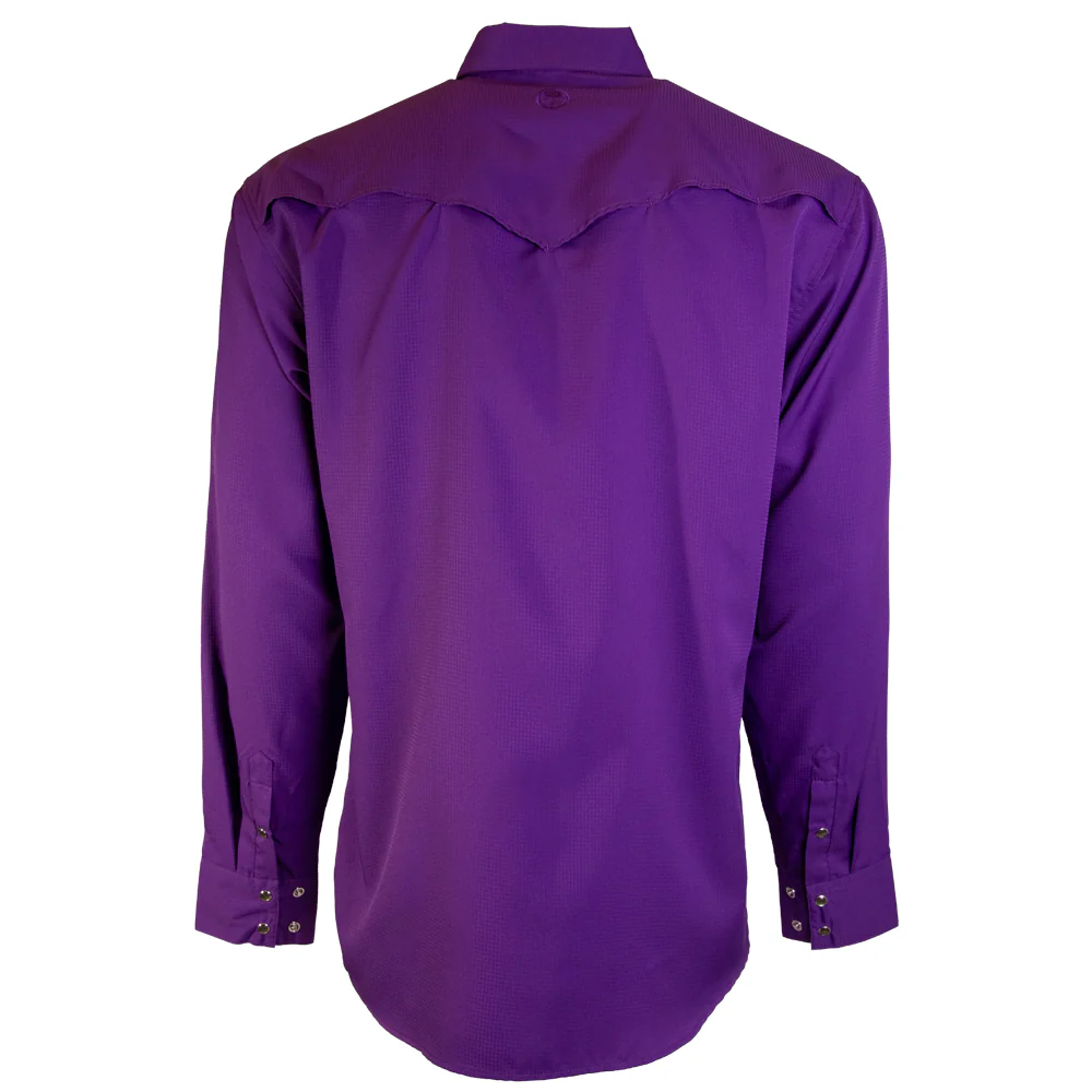 "Sol" Purple Long Sleeve Pearl Snap Shirt - Image 2