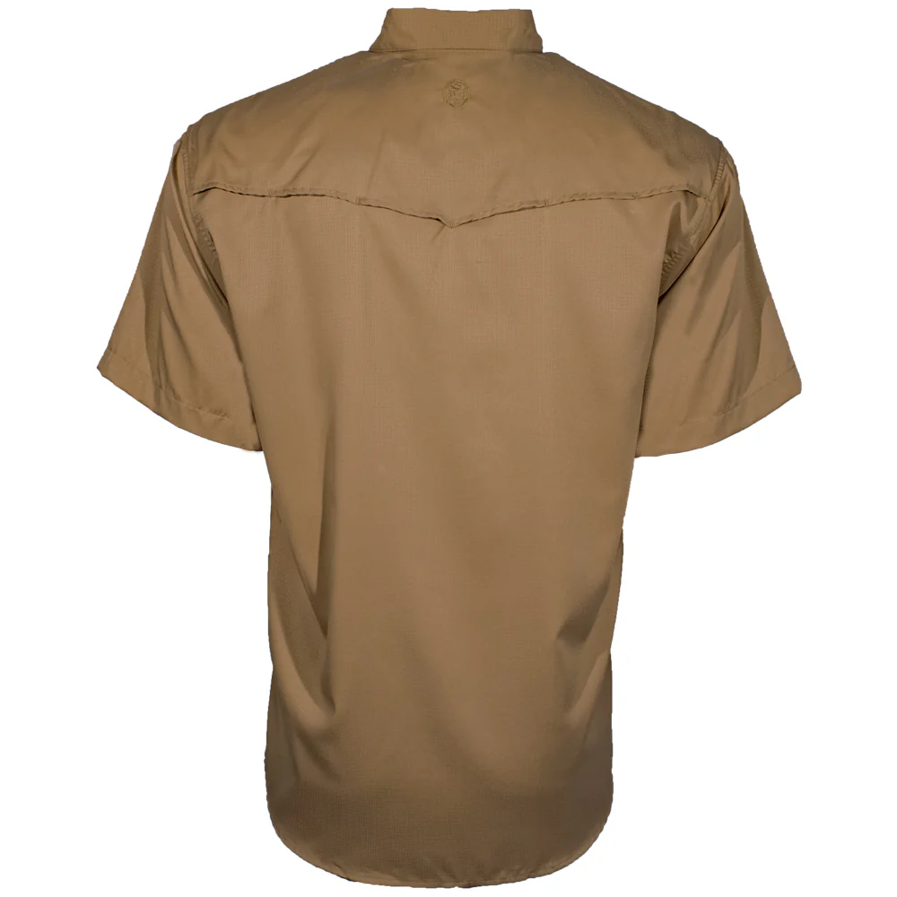 "Sol" Tigers Eye Short Sleeve Pearl Snap Shirt - Image 2