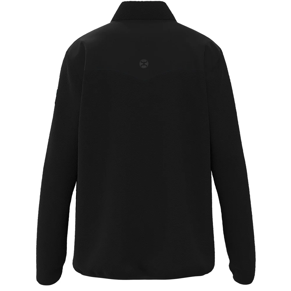 "Solitude" Polar Fleece Pullover Black - Image 2