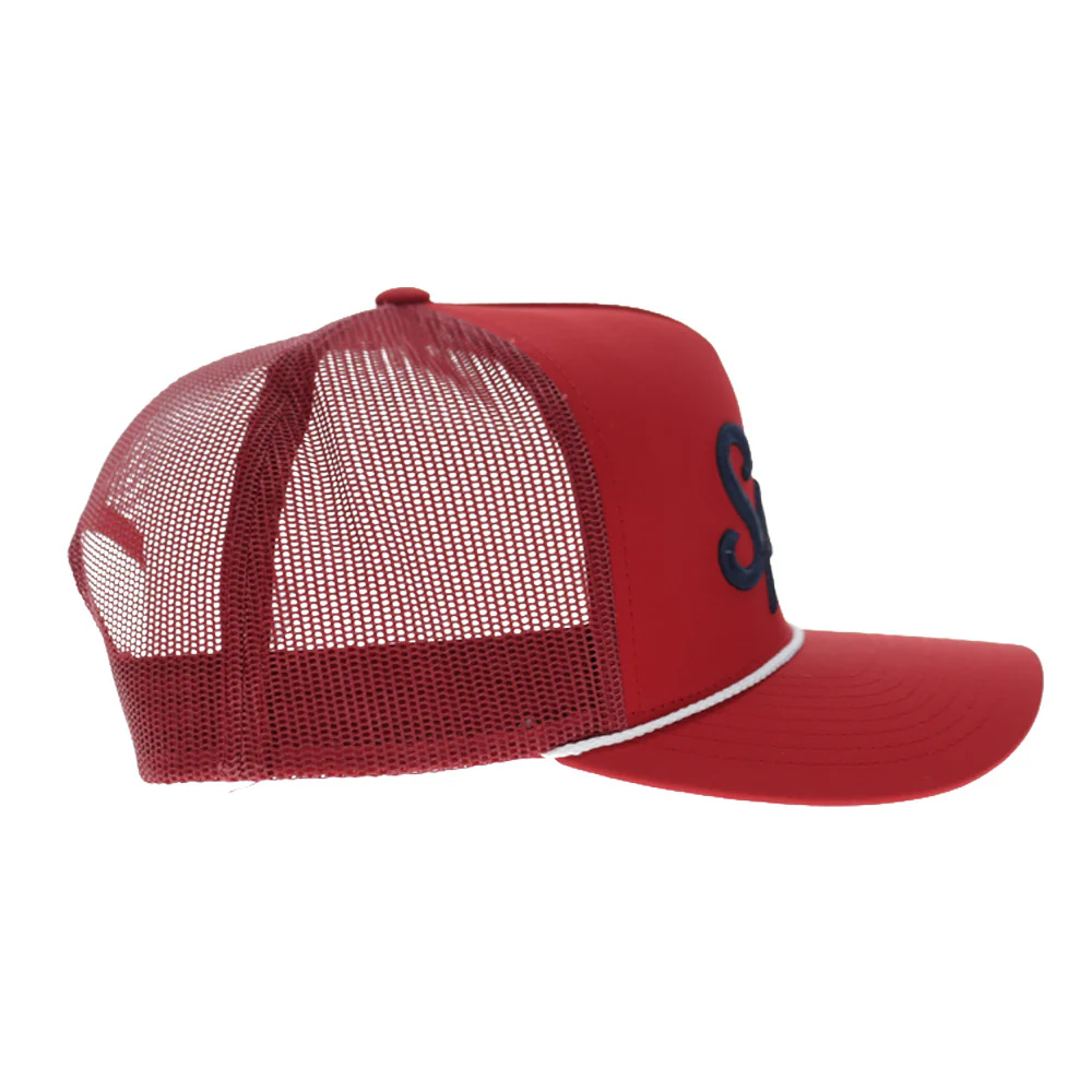 Spire Motorsports Hat Red w/Navy & White Logo - Image 3