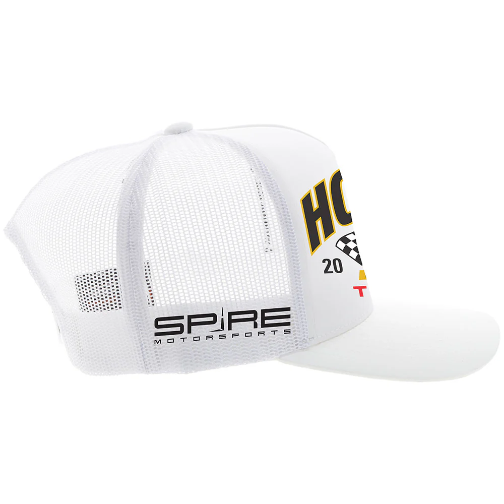 Spire Motorsports Hocevar Hat White w/Black & Yellow - Image 3