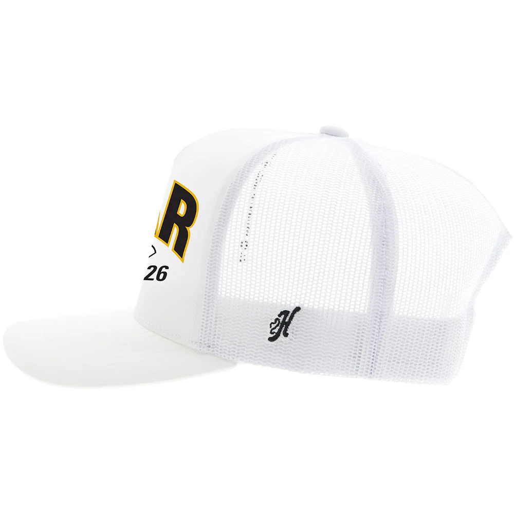 Spire Motorsports Hocevar Hat White w/Black & Yellow - Image 5