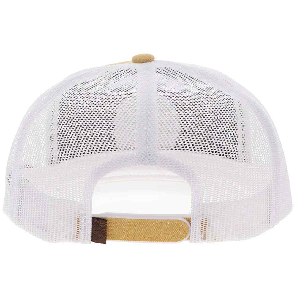 "Spur" Hat Tan/White w/Leather Circle Patch - Image 2