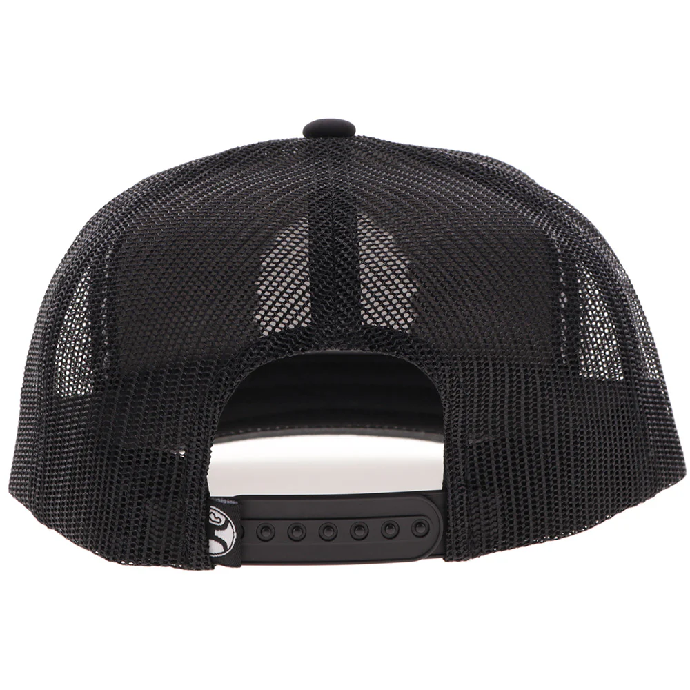 "Spur" Hat White/Charcoal w/Leather - Image 3
