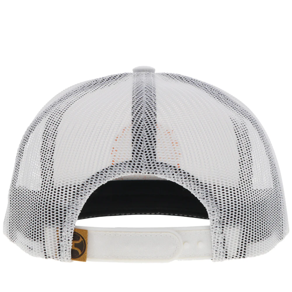 "Spur" Hat White w/Leather - Image 2