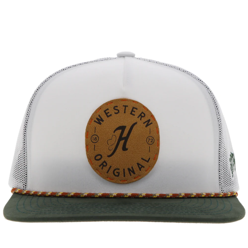 "Spur" Hat White w/Leather - Image 4