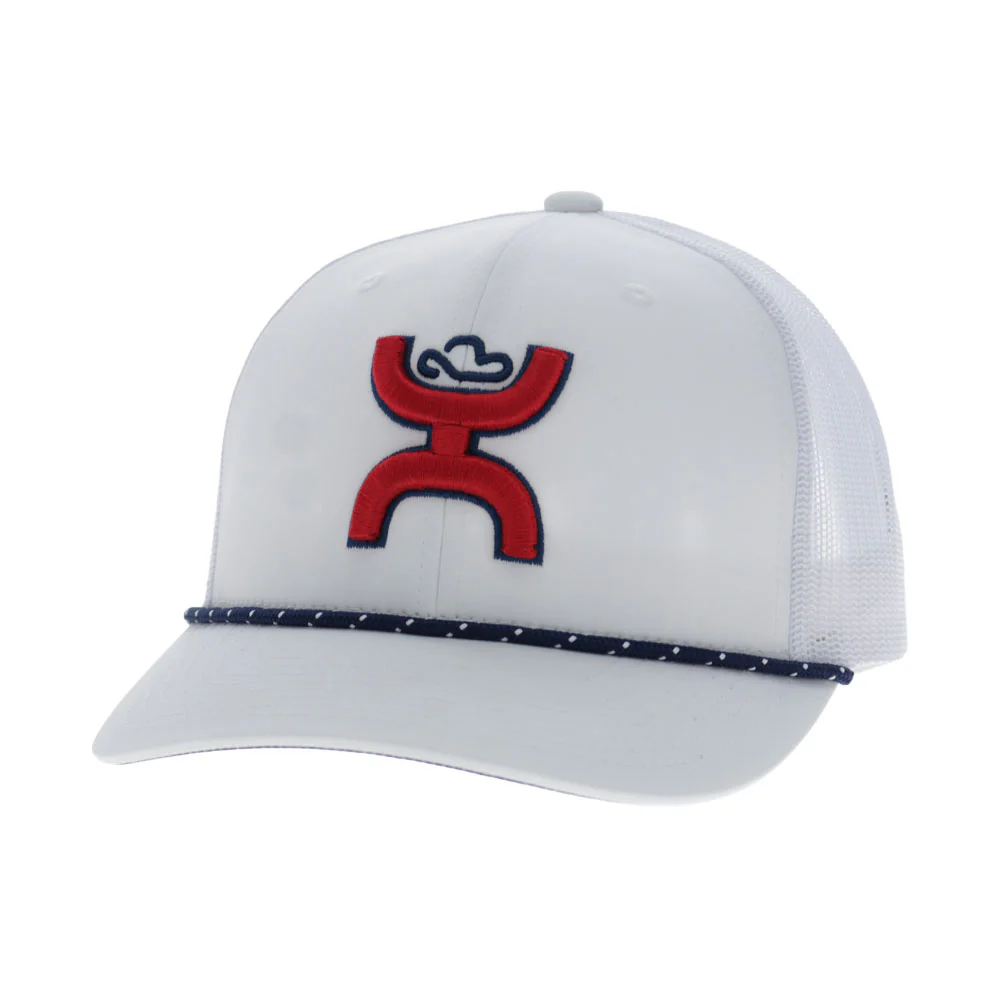 "Sterling" Hat White w/Red Hooey Logo