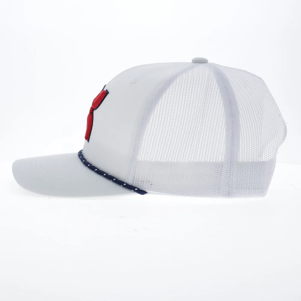 "Sterling" Hat White w/Red Hooey Logo - Image 3