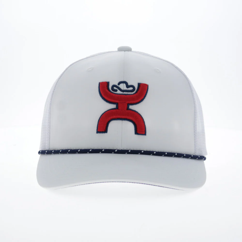 "Sterling" Hat White w/Red Hooey Logo - Image 4