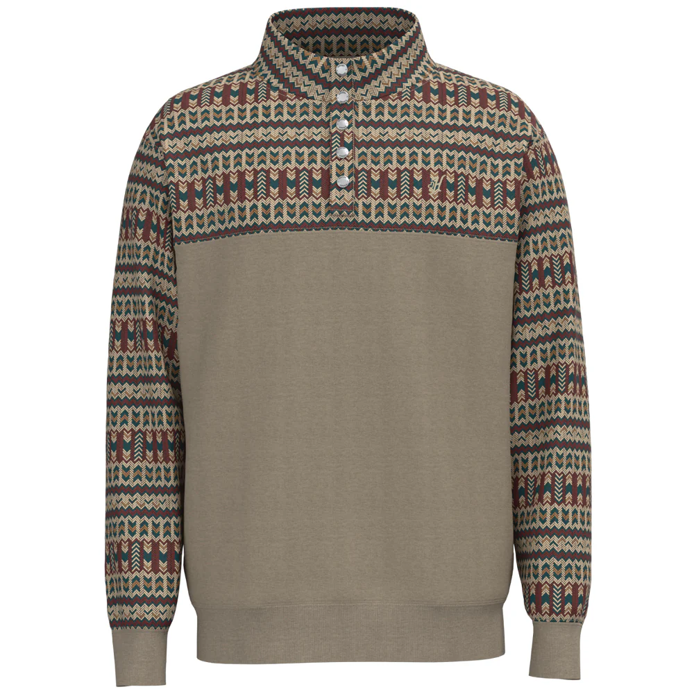 "Stevie" Cream w/Brown Aztec Pullover