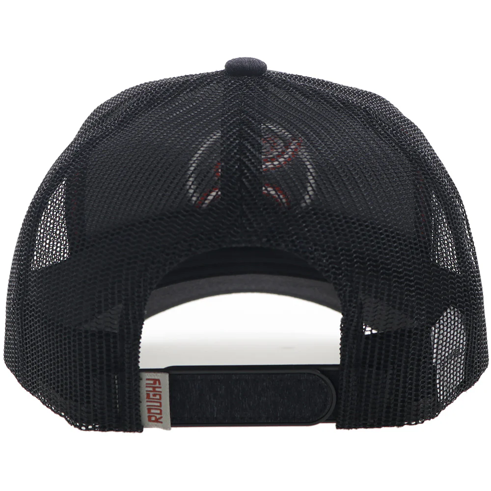 "Strap" Roughy Hat Charcoal/Black w/Red & White Logo - Image 2