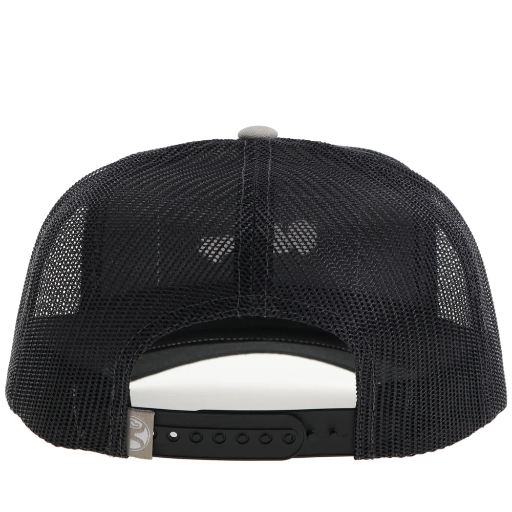 "Sudan" Hat Tan/Charcoal w/Tan/White/Blue Patch - Image 2