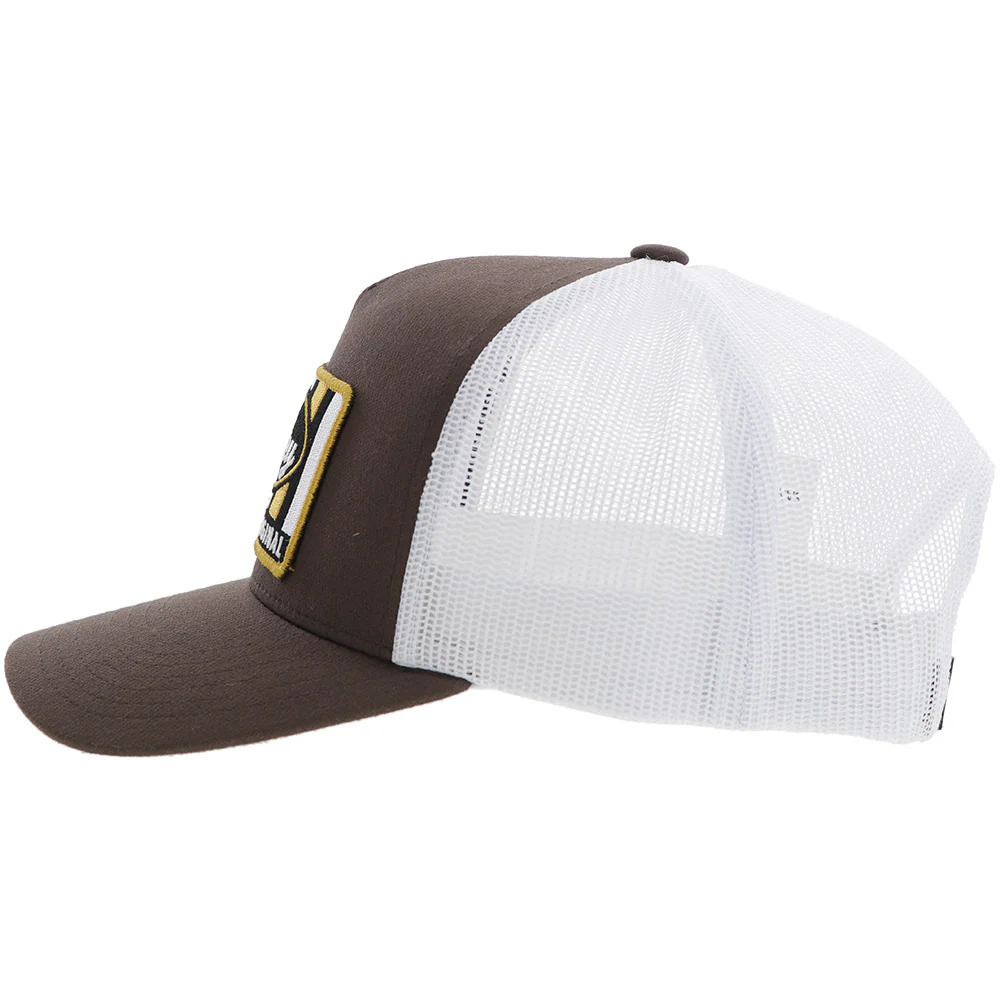 "Sudan" Hooey Hat Brown/White w/Yellow/Black/White Patch - Image 3