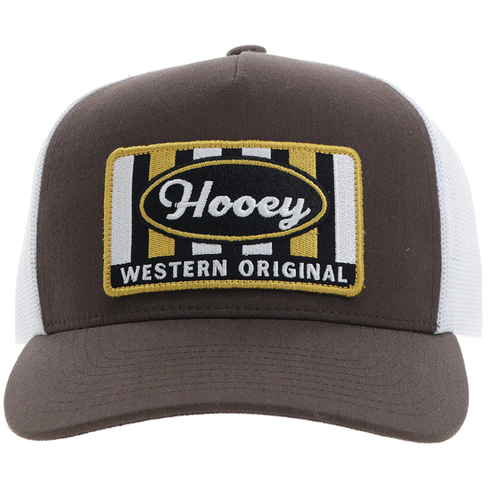 "Sudan" Hooey Hat Brown/White w/Yellow/Black/White Patch - Image 4