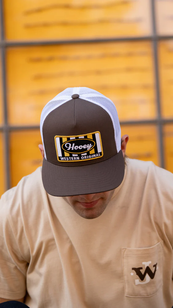 "Sudan" Hooey Hat Brown/White w/Yellow/Black/White Patch - Image 6