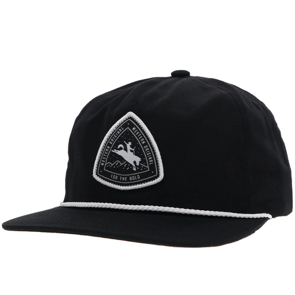 "Summit" Roughy Hat Black w/Black & White Patch