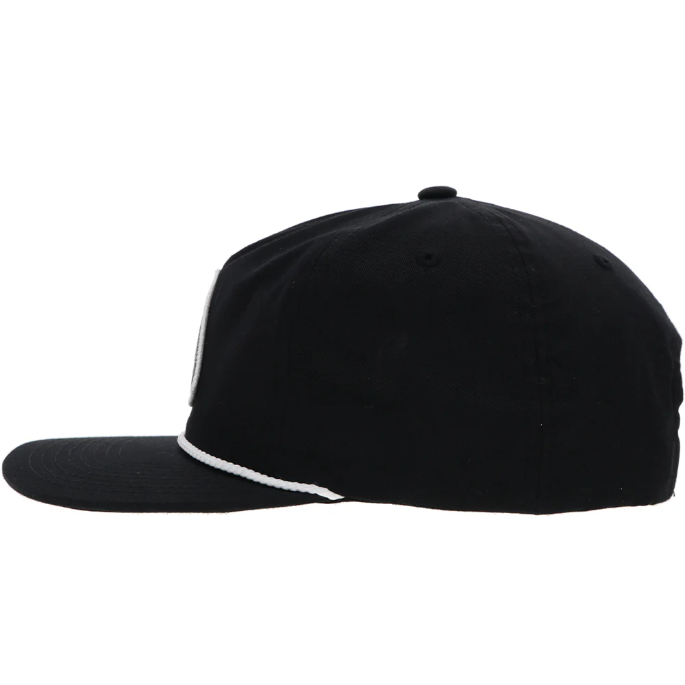 "Summit" Roughy Hat Black w/Black & White Patch - Image 3