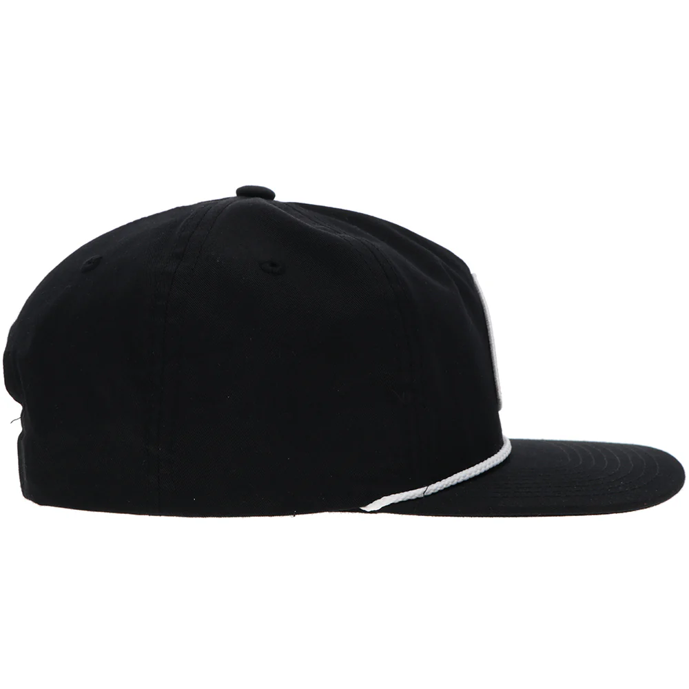 "Summit" Roughy Hat Black w/Black & White Patch - Image 5