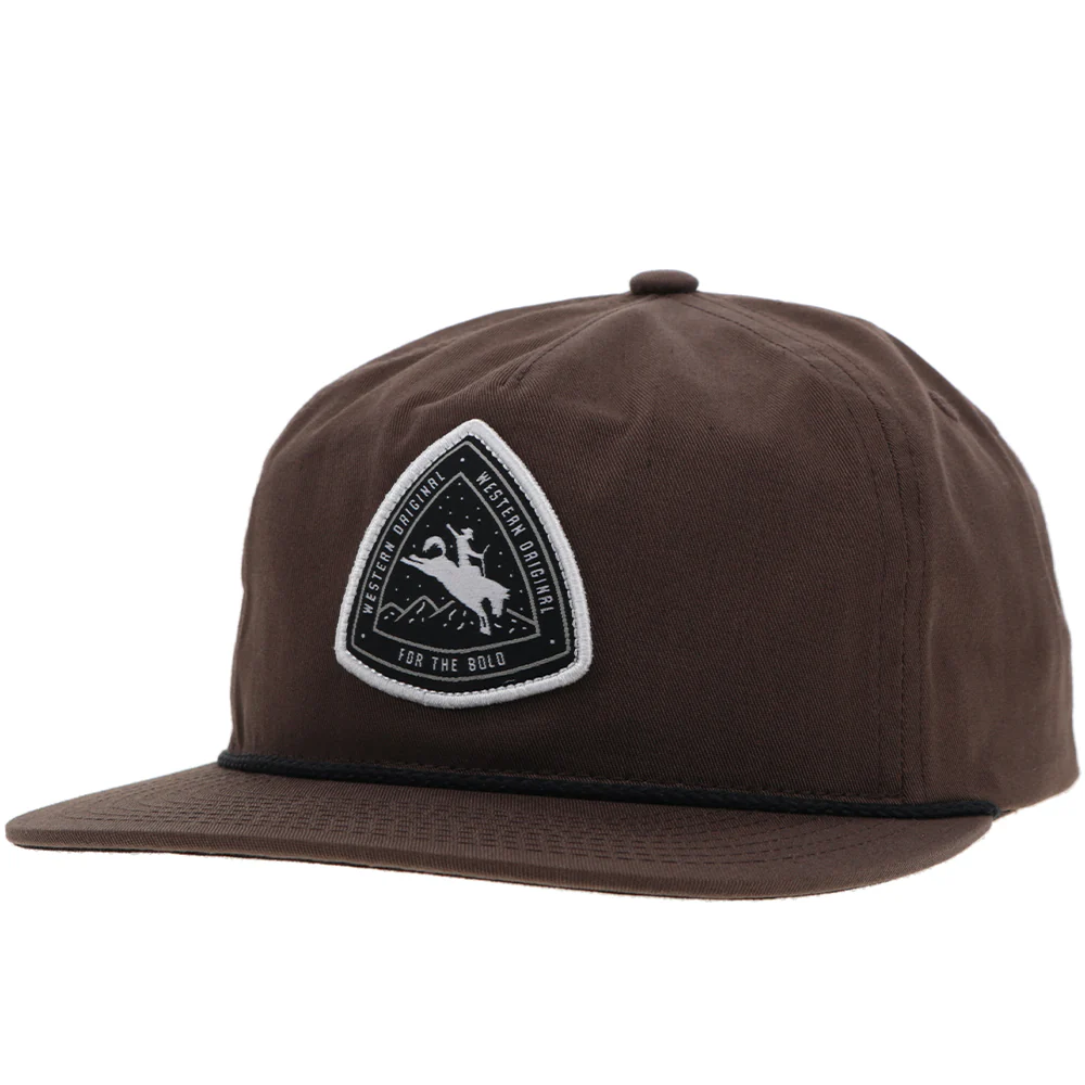 "Summit" Roughy Hat Brown w/Black & White Patch